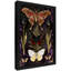 Art mural papillon noir et floral noir, impression de cadre fantaisiste foncé rétro-676913174