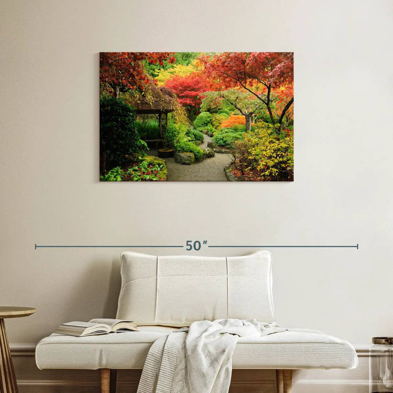 Alvord Japanese Autumn Landscape, 24" H x 36" W