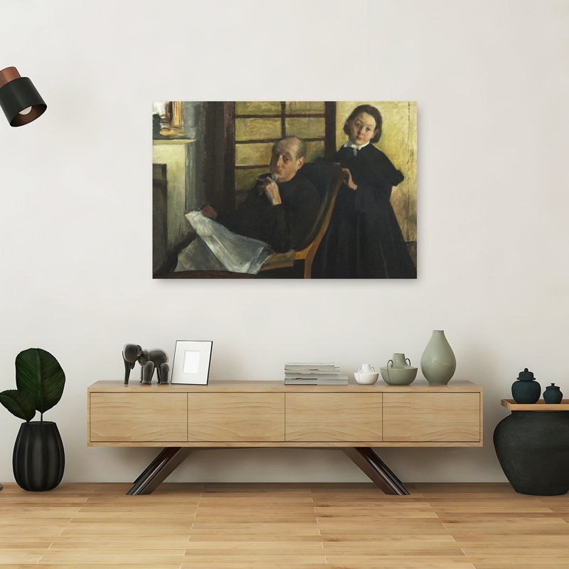 Henri Degas et sa nièce Lucie Degas, 1875-1876, estampe d'art mural abstraite contemporaine, H 40 po x l 60 po