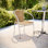 Chaise empilable en aluminium et rotin pour restaurant Calumet