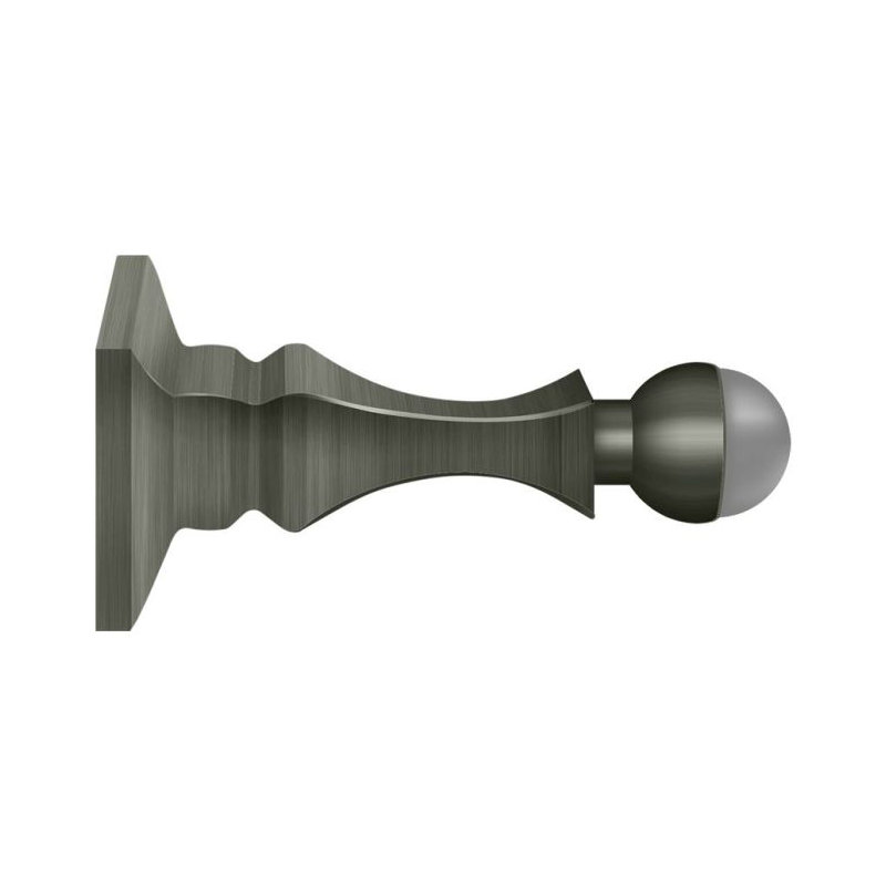 Pare-chocs de porte de plinthe 3 1/2 "Deltana BDH35U15A, HD, laiton massif en nickel antique, Nickel antique