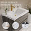 Meuble-lavabo mural 30 po avec lavabo, meuble de rangement flottant pour salle de bain avec comptoir en résine de pierre et tiroirs à fermeture en douceur, gris cendré-369908804-369908795