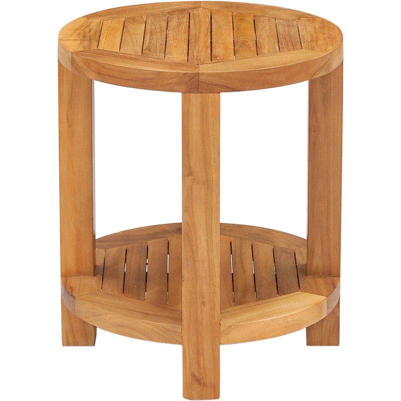 Outdoor Round Teak Side Table