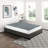 King Mattress Base, Black Metal Frame, Textured Fabric, 12 Slat Support, 700Lbs Weight Capacity, Simple Assembly Foundation - In With 8.5" High, Easy Manual, Bedroom Element-766352402