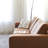Orange 100% Polyester Modular Sofa cushion Loveseat