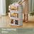 Stackable Storage Bins with Lids and Wheels, Medium Size Folding Storage Box-368660474