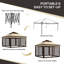 3 x 3m Outdoor Pop Up Gazebo with Adjustable Height, UV 30+ Weather Resistant Canopy, Removable Mesh Netting and Carrying Bag, Beige
