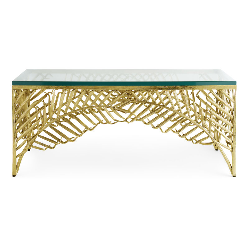 Palm Glass Coffee Table