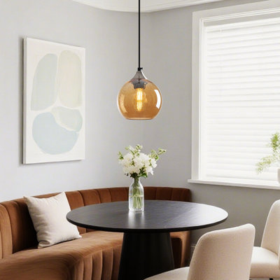 Aarunya 1 - Light Single Pendant Kitchen Island Lighting Globe Pendant Light Fixtures Modern Pendant Lighting