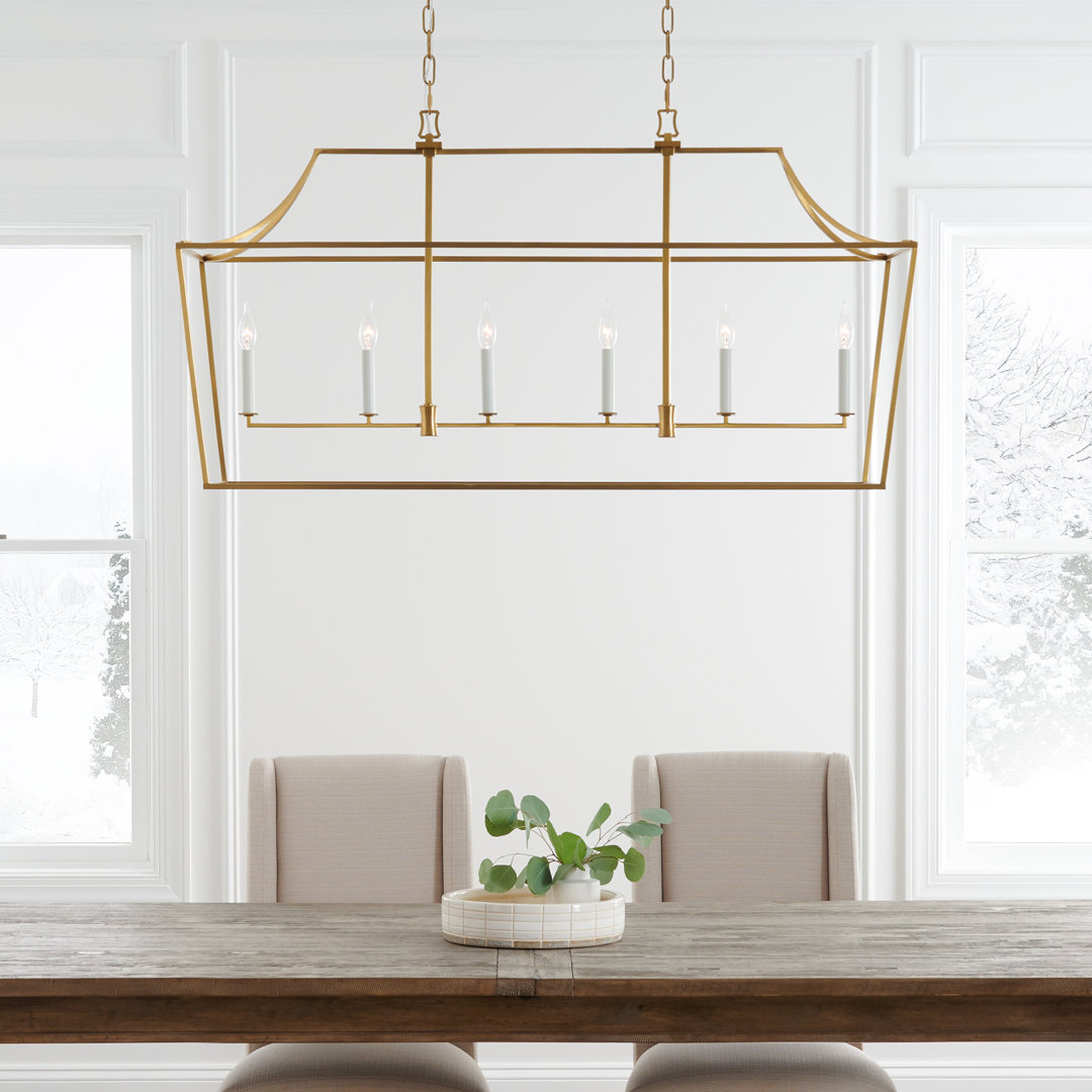 Meztli 6 - Light Kitchen Island Linear Pendant by Chapman & Myers Rosdorf Park
