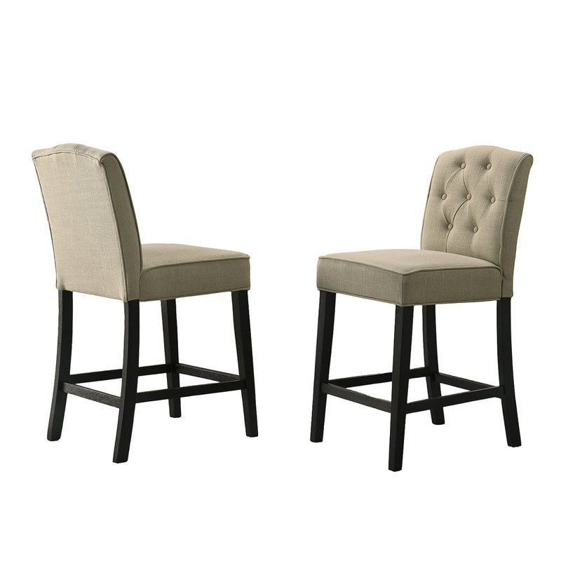 Ensemble de 2 chaises rembourrées en tissu