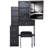 Maestri Small Space Left Bedside Cabinet Vanity Table + Cushioned Stool, Extra Large Right sliding mirror-1057862043