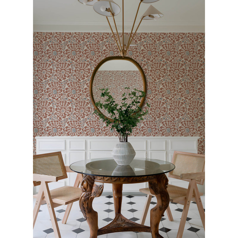 Ayalisse Floral Wallpaper Double Roll, Red