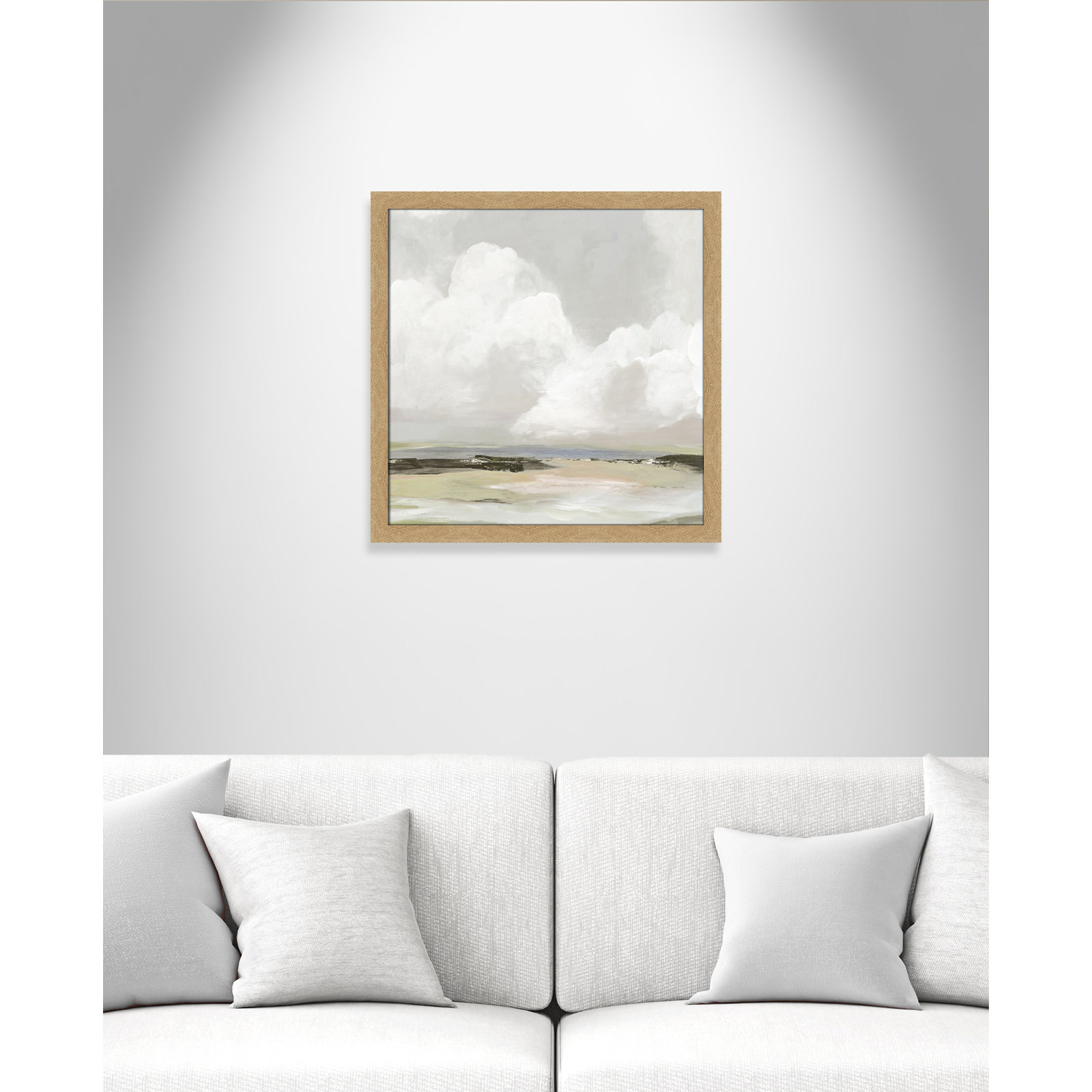 Weatherhill "Soft Clouds" Painting, 24.5" H x 24.5" W x 1.12" D, Natural Framed
