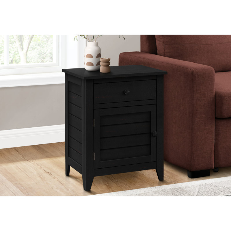 13,9 po Large table d'appoint avec placage noir - armoire de rangement pour petits objets 27 lb. Chambre et salon pratiques