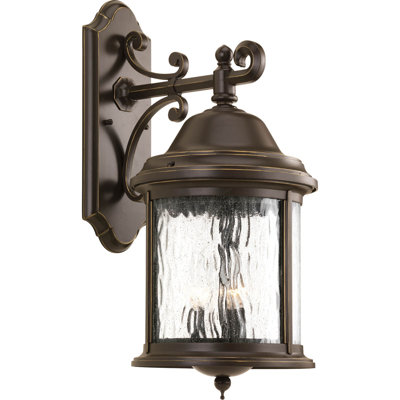 Lanterne murale d'extérieur en bronze antique à 3 ampoules Antioca