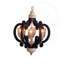 Luminaire suspendu en bois 6 lumières Farmhouse Natural