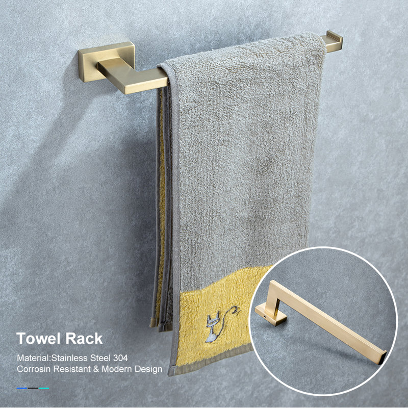 5 - Piece Bathroom Hardware Set, Brushed Gold