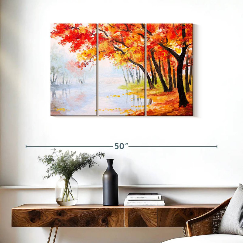 Alvord Lakeside Autumn Grove, 24" H x 38" W