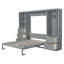 Lit escamotable mural avec placard, tiroirs et tablettes Murphy-58235549