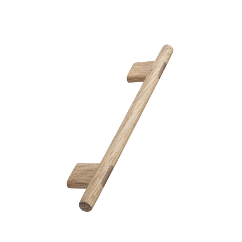 Lacquered Oak Wood "Join" 6-5/16" Center to Center Cabinet Handle