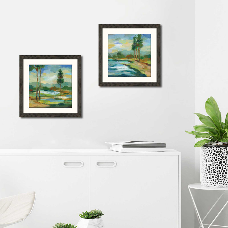 "Silvia Vassileva", paysage printanier I ", impression sous verre