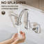 Robinet de salle de bain surdimensionné à 3 trous à 3 poignées et robinet à 2 poignées chromé avec drain escamotable en métal et conduites d'alimentation en eau