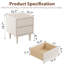  Table de chevet Mid-Century moderne en bois massif - 2 tiroirs-499249014-476944964
