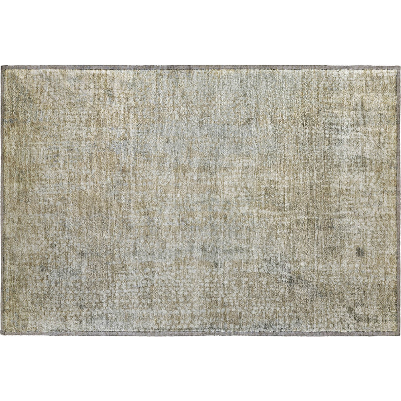 Premium Machine Washable Mayfield AMF2087 Abstract Rug, 1'8" x 2'6", Beige