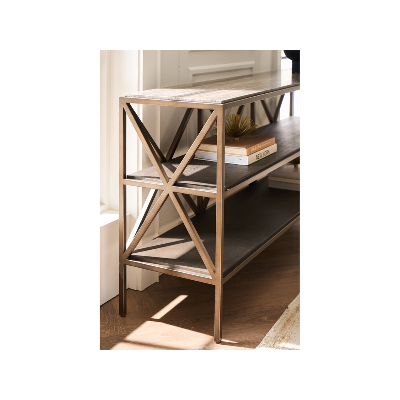 Montclair 75'' W Marble Console Table