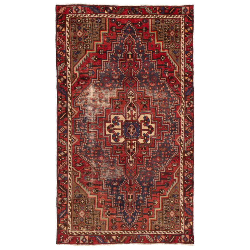Tapis bleu marine et rouge 4 pi 2 po x 7 pi 7 po Andelz