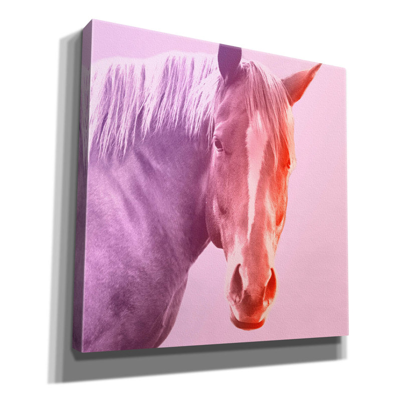 «Horse» par Mark Ashkenazi, art mural sur toile, H 37 po x l 37 po x P 1,5 po