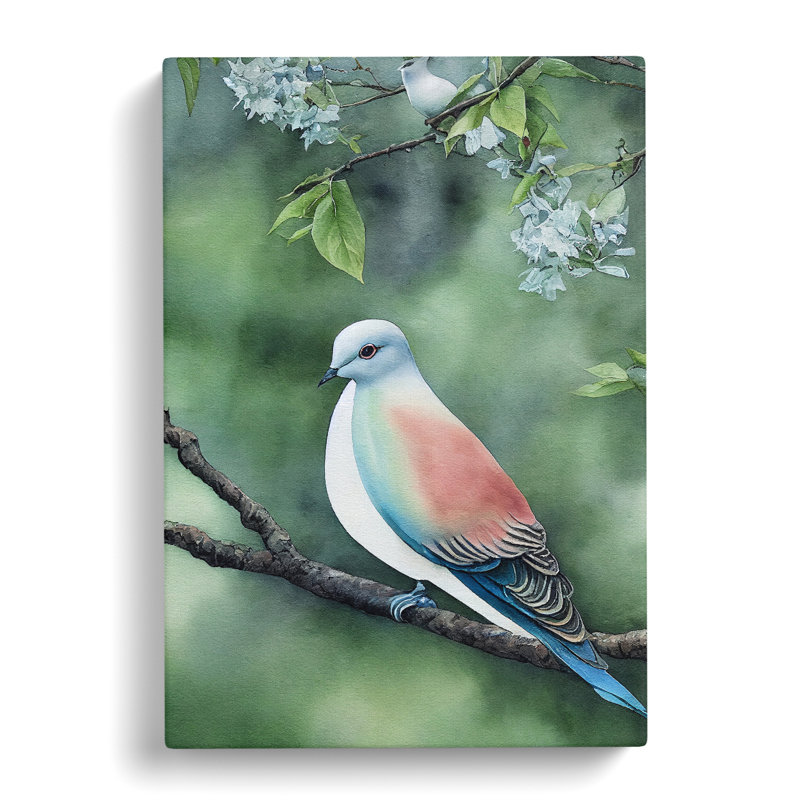 CAN-V0523-2697X Watercolour Dove Bird Vol.1 - Wrapped Canvas Print, 50cm H x 35cm W x 3cm D