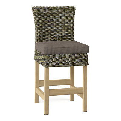 Sag Harbor 28" Patio Bar Stool with Cushion (Set of 2)