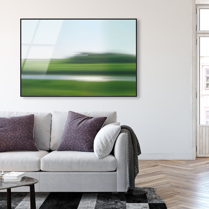 Velocity Meadow II Print by Oliver Gal, 37"H x 55"W, Black Floater Frame