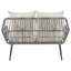 Ensemble de conversation moderne pour 4 personnes avec coussins rembourrés en polyester et table basse Portofino-67965094