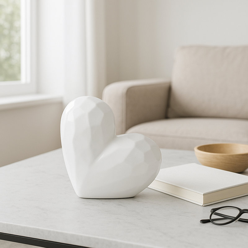 Sculpture Millsap, H 11 po x l 5 po x P 11 po, Blanc