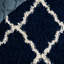 Tapis en polypropylène bleu marine / ivoire-897790316