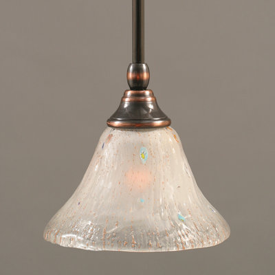 Stem Hung Mini Pendant With 7" Frosted Crystal Glass