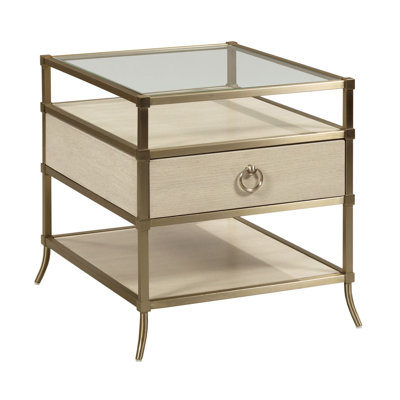 Table de bout à piédestal haut de 24 po avec rangement Niara