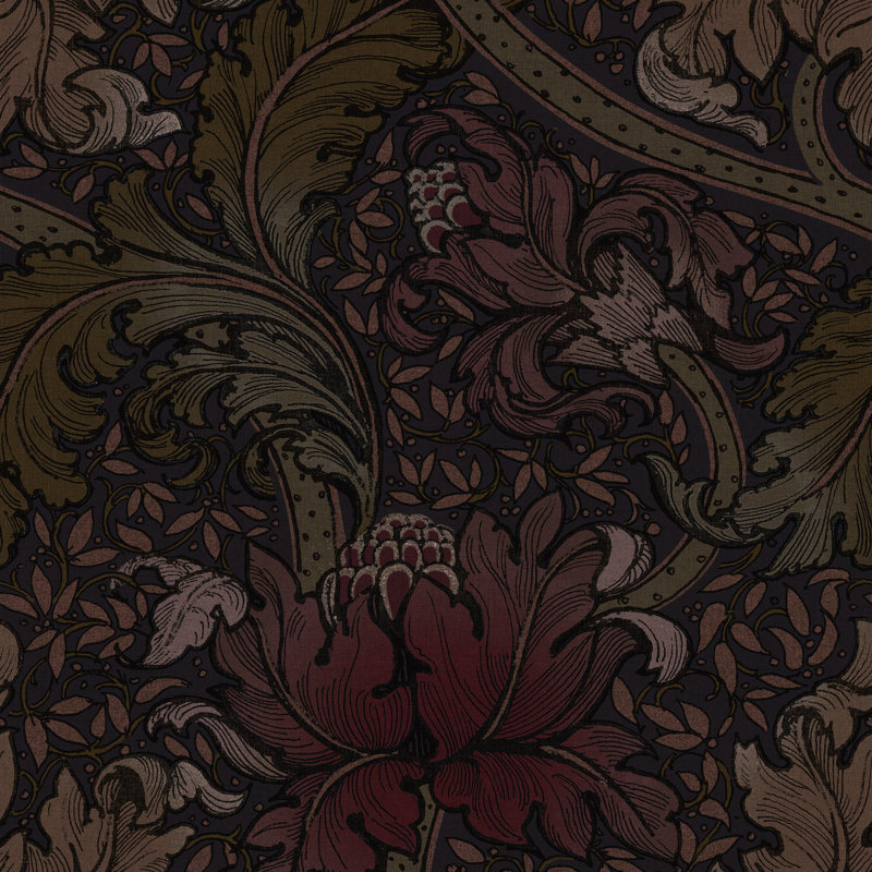 Llewelyn-Bowen - Off The Wall Floral Non-Woven Wallpaper Roll, Red