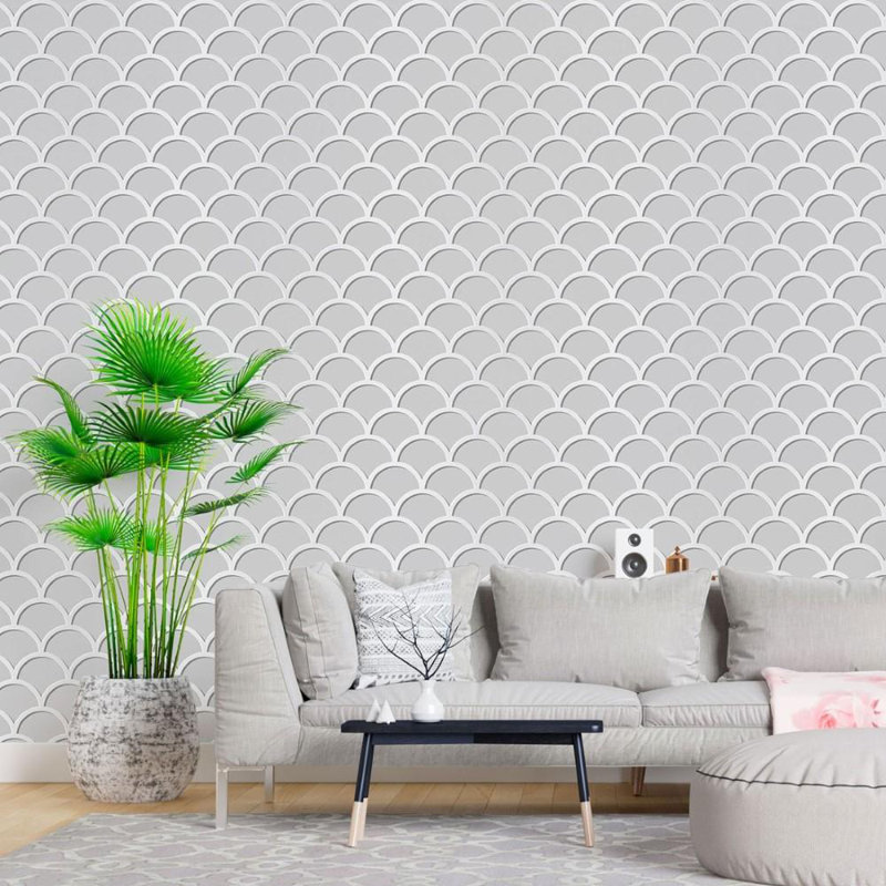 Geometric Mermaid Arcs Peel & Stick Wallpaper N015119