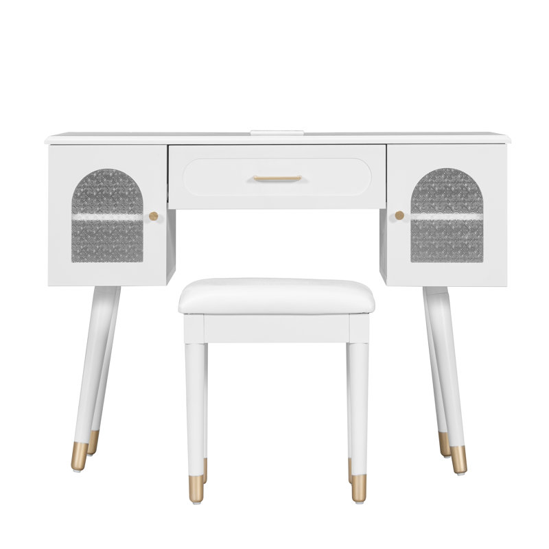 Elegant Vanity Makeup Table & Chair Set