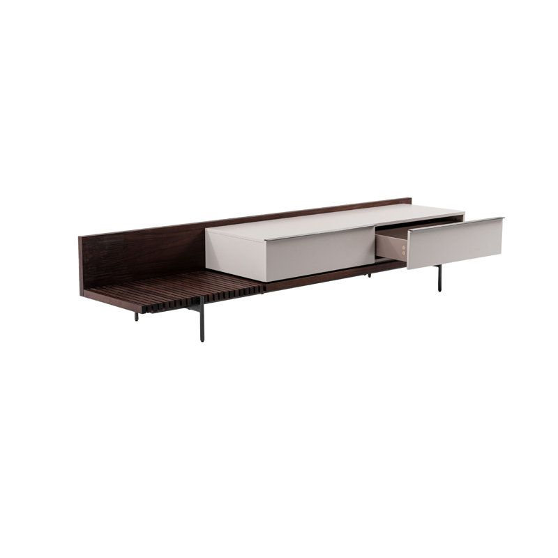Meuble télé Cid Inish, 2 tiroirs, beige, brun, 94 po