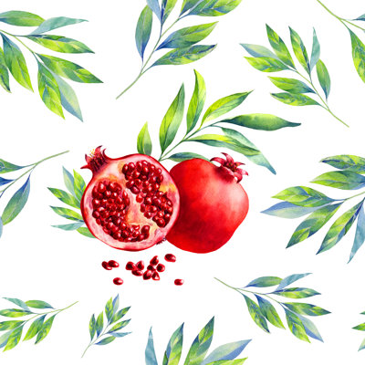 «Leaf and Pomegranate» par Elyaka - peinture sur toile tendue