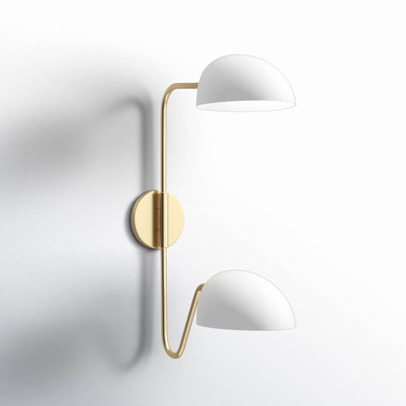 Judson Steel Swing Arm Sconce, Matte White