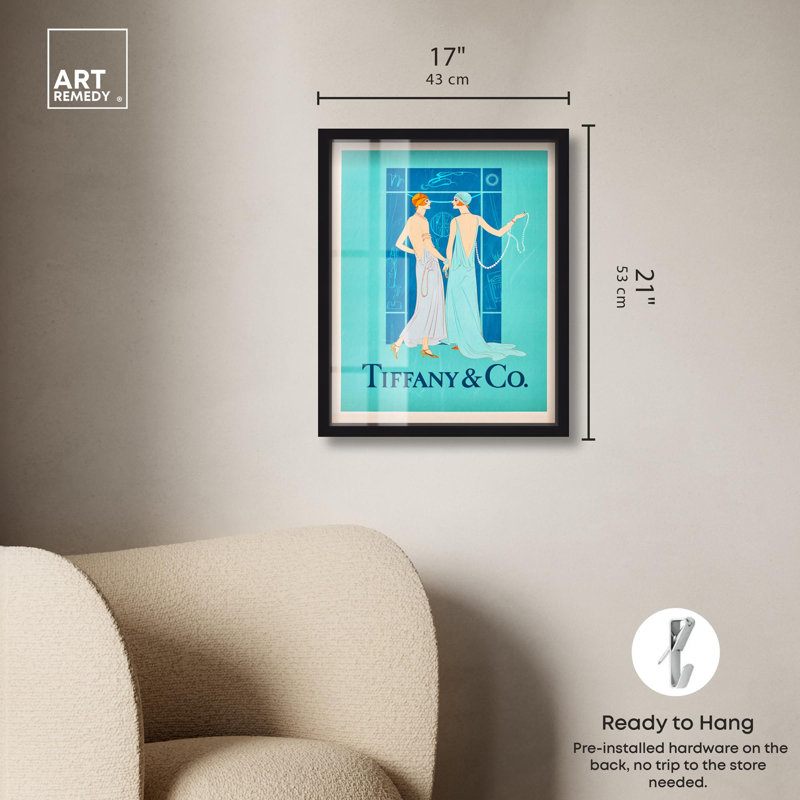«Roaring Twenties Glamour Shadowbox Print» par Art Remedy, H 21 po x l 17 po, Noir