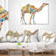 Oreiller Floral Camel Joyeux Abstract