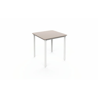Marsella - Square Table - 70X70 - White Base - Sand Table Top