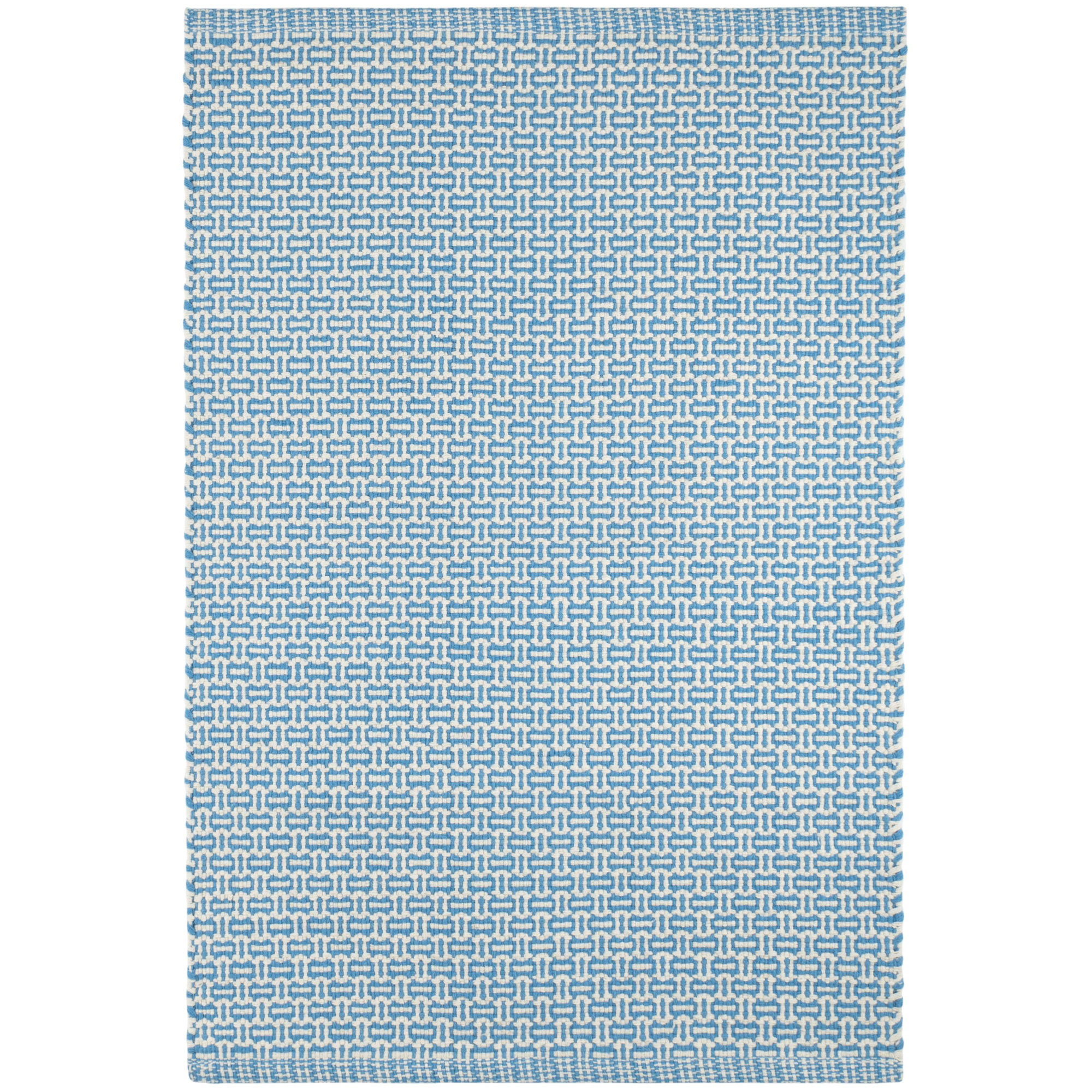 Miss Muffet Kit Kemp x Annie Selke Miss Muffet Handwoven Cotton Rug, Rectangle 7'6" x 9'6", French Blue